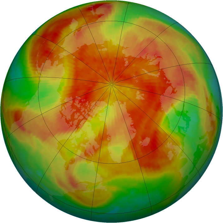 Arctic ozone map for 03 April 2001